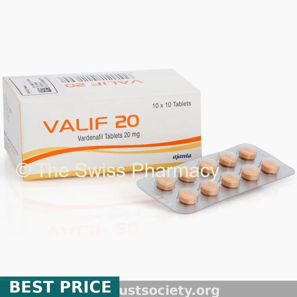Generic Valif (Vardenafil) 20mg — Erectile Dysfunction — Lowest Price From $1.56